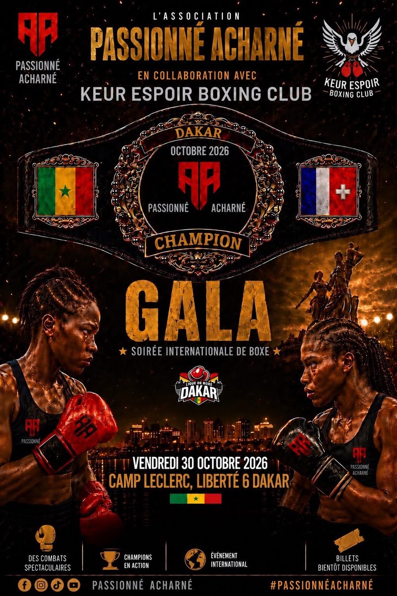 Affiche : GALA — Soirée internationale de boxe